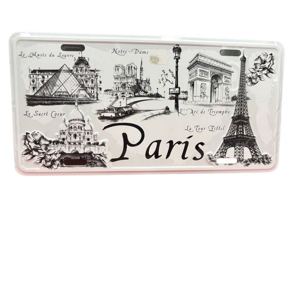 Paris France Souvenir License Plate *New*
